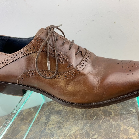 Johnston Murphy Italy Brown Wholecut Dress Shoes 8